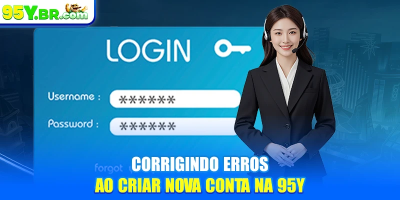 Corrigindo erros ao criar nova conta Na 95Y